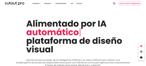 Cutout.Pro - Inteligencia Artificial IA - inteligenciaartificialia.com