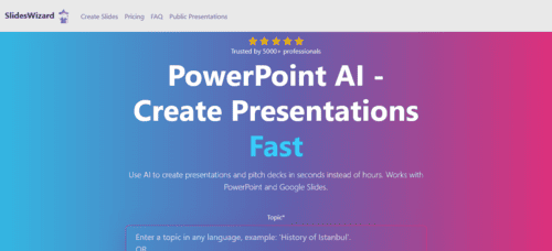 SlidesWizard.io - Inteligencia Artificial IA - inteligenciaartificialia.com
