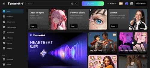 Tensor.Art - Inteligencia Artificial IA - inteligenciaartificialia.com