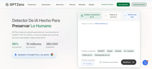 GPTZero.me - Inteligencia Artificial IA - inteligenciaartificialia.com