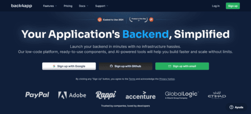Back4App.com - Inteligencia Artificial IA - inteligenciaartificialia.com