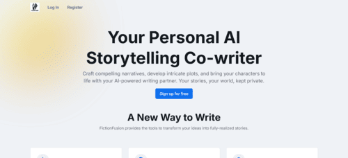 FictionFusion.io - Inteligencia Artificial IA - inteligenciaartificialia.com