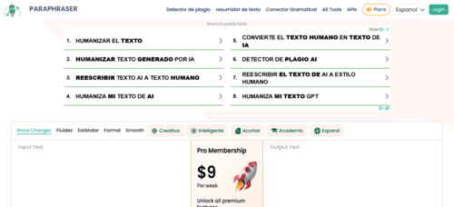 Paraphraser.io - Inteligencia Artificial IA - inteligenciaartificialia.com