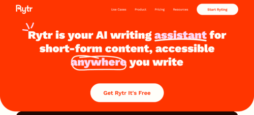 Rytr.me - Inteligencia Artificial IA - inteligenciaartificialia.com
