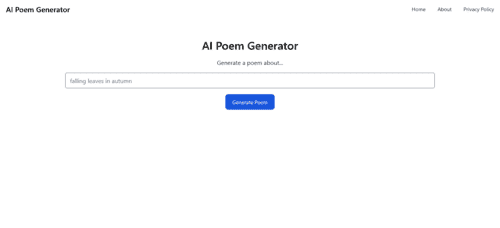 AIPoemGenerator.org - Inteligencia Artificial IA - inteligenciaartificialia.com