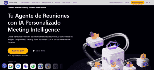 MeetGeek.ai - Inteligencia Artificial IA - inteligenciaartificialia.com